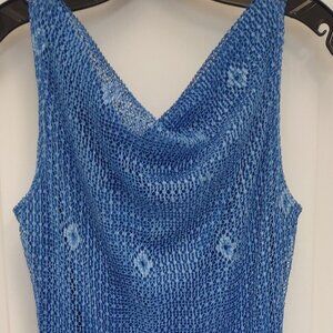 Gorgeous vintage sapphire blue dress size Small. EUC.